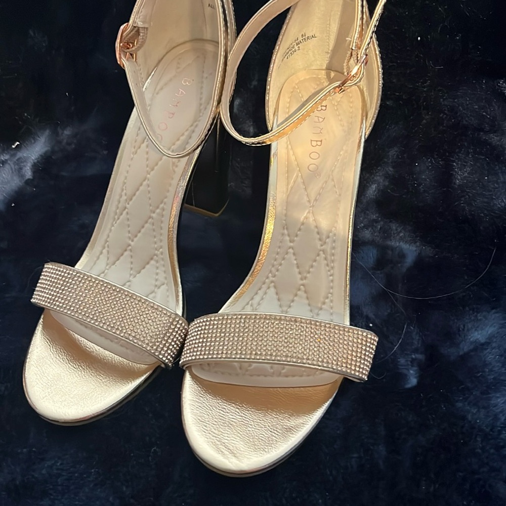 Women’s golden heels